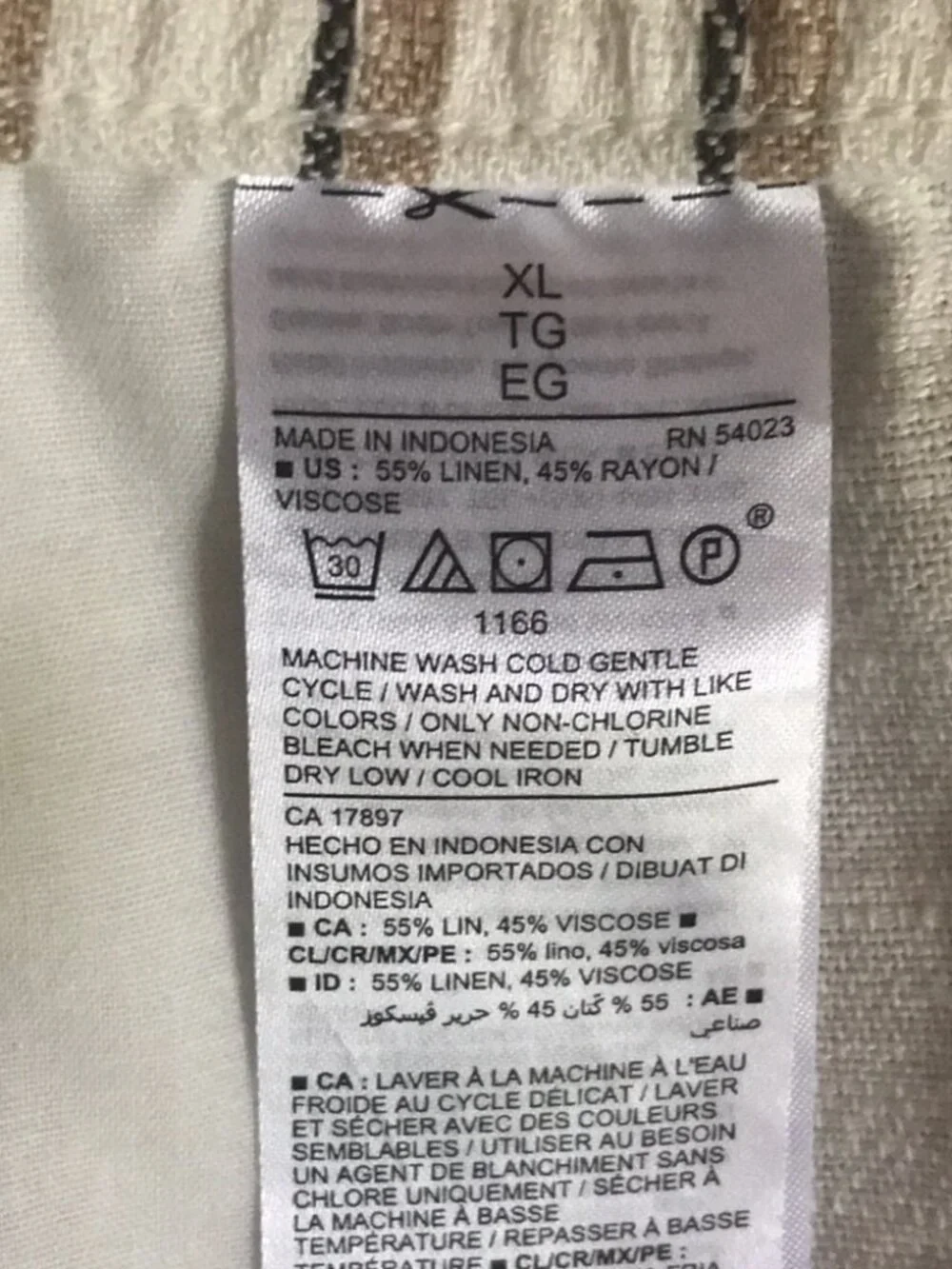 Old Navy Striped Linen Blend Shorts Size XL NEW NWOT